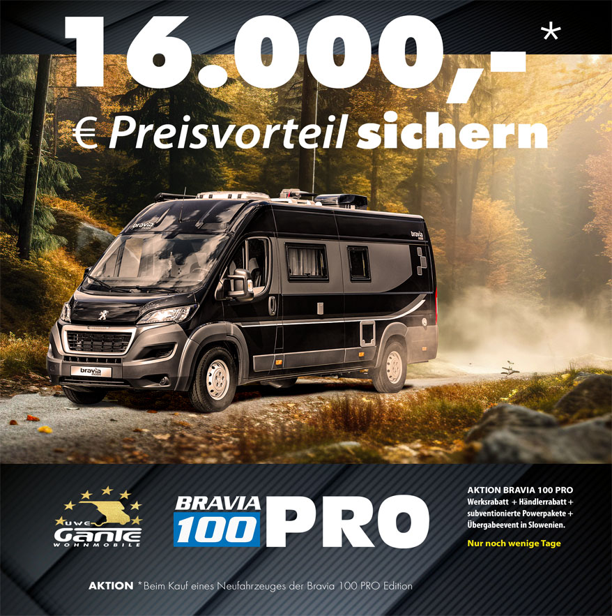 Wohnmobil Reisemobil Van Bravia Aktion 100 Pro Preisvorteil